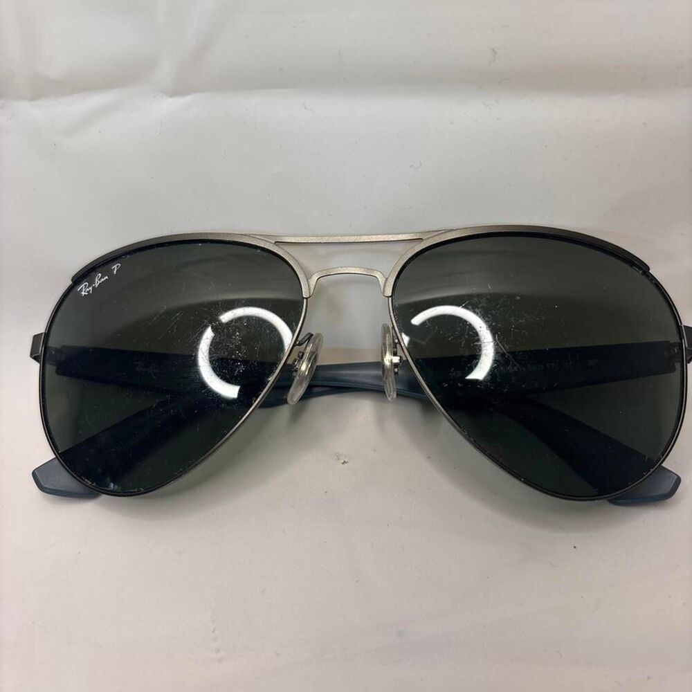Ray-ban Men's Black and Silver Sunglasses
